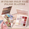 16 Colors Solid Nail Polish Platter - Shop Home Essentials
