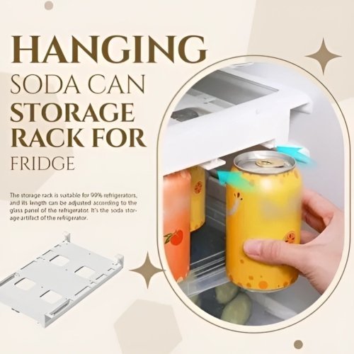 Hanging Soda Can Storage Rack For Fridge - Shop Home Essentials